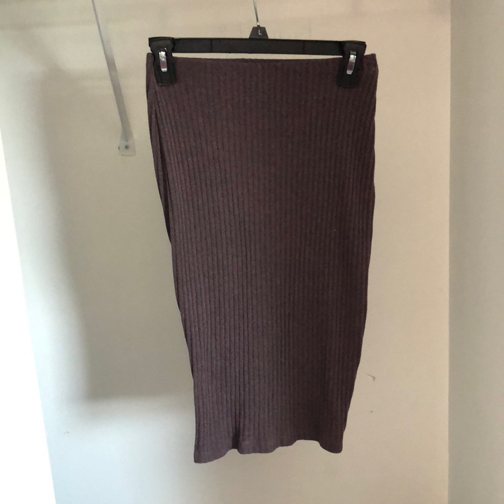 Gray Pencil Skirt